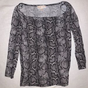 Michael Kors Python off the shoulder shirt
